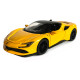 Іграшкова машинка металева Ferrari, Феррарі, жовта, звук, світло, інерція, откр двері, капот, Автоексперт, 1:32,14,5*7*4см (ТК-19002)