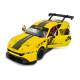 Машинка металева Ford Mustang GT3 жовта 1:24 відкриваються двері капот 20,5*8,5*5 см (661293A)