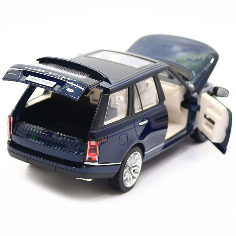 Машинка іграшкова Автопром «Range Rover» джип, метал, 18 см, синій (світло, звук, двері відчиняються) 68263A