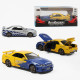 Машинка металева Nissan Skyline GT-R R34 Автоексперт жовто-синя 1:32 світло звук відкр двері (60822)