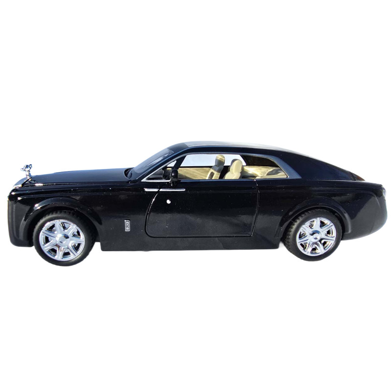 Машинка метал Rolls-Royce Sweptail чорна 1:24 звук світло інерція відкр двері баг капот 20*7*5,5 см (RS-87412)