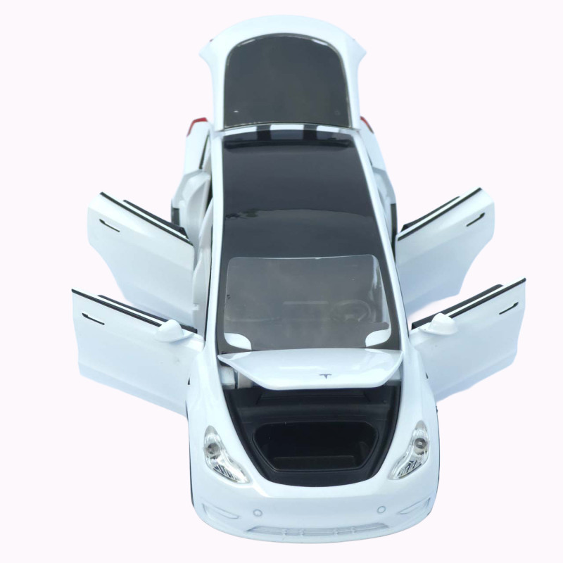 Машинка метал Tesla Model Y біла 1:32 звук світло відкриваються двері капот багажник (ТК-8321)