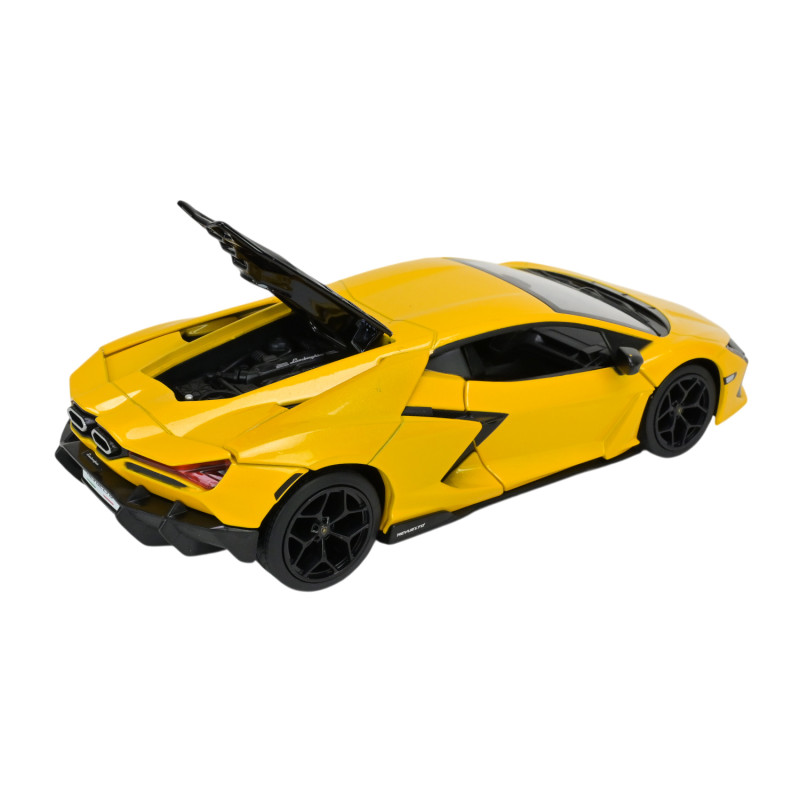 Машинка металева Lamborghini Revuelto Автопром жовта 1:24 світло звук відкр двері 20,5*8*5 см (68200A(Y))