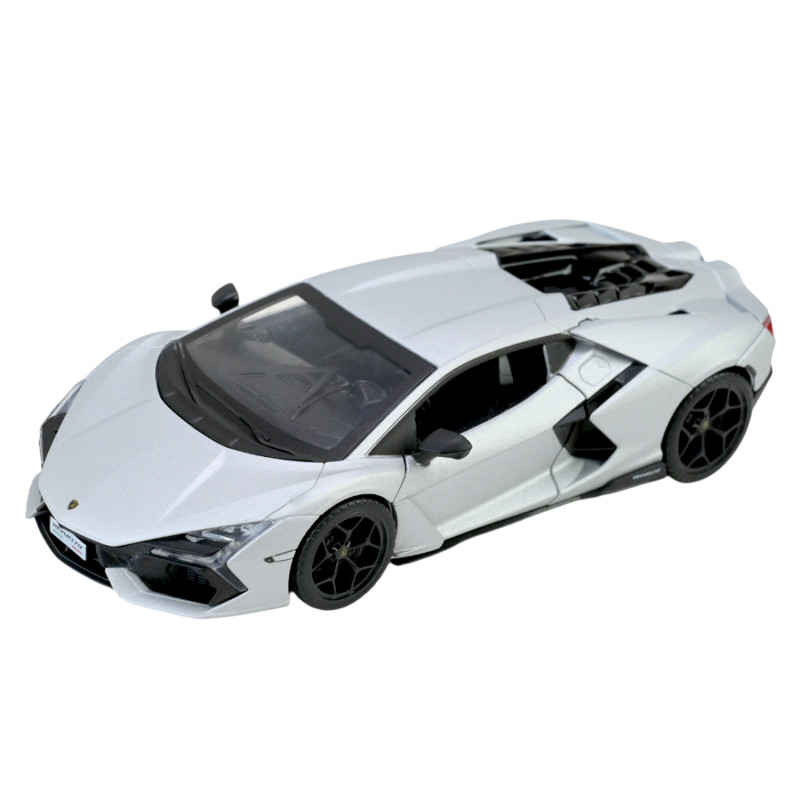 Машинка металева Lamborghini Revuelto Автопром 1:32 срібляста звук світло відкр двері (68737(G))