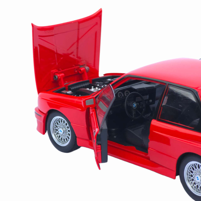 Машинка метал BMW M3 (E30) АвтоЕксперт червона 1:24 світло звук відкр двері капот багажник (1273-27)
