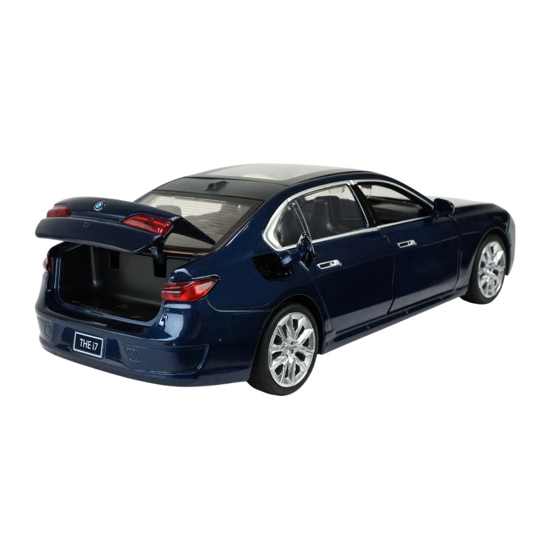 Машина металл BMW I7 БМВ синяя 1:24 свет звук 22*6,5*8см (68283A(B))