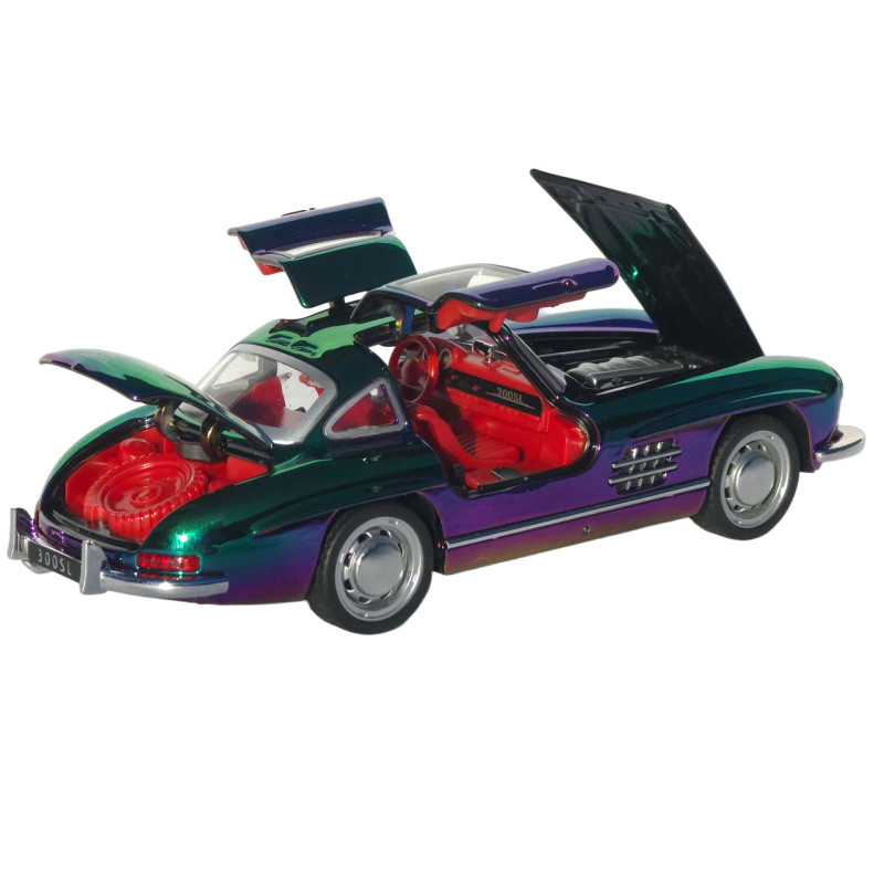 Машинка металева Mercedes-Benz 300 SL (W198) хамелеон 1:32 світло звук інерція 15,5*5,5*4,5 см (TK-53611)
