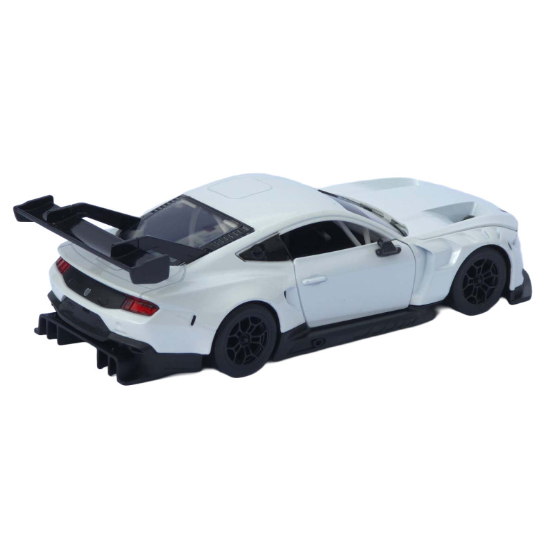 Машинка металева Ford Mustang GT3 біла 1:24 світло звук відкр двері капот 20,5*8,5*5 см (661293)