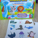 Книжка логічна WToys 10 ст тваринки картки на липучках сортер водна розмальовка маркер 23,5*22*1см (88384)