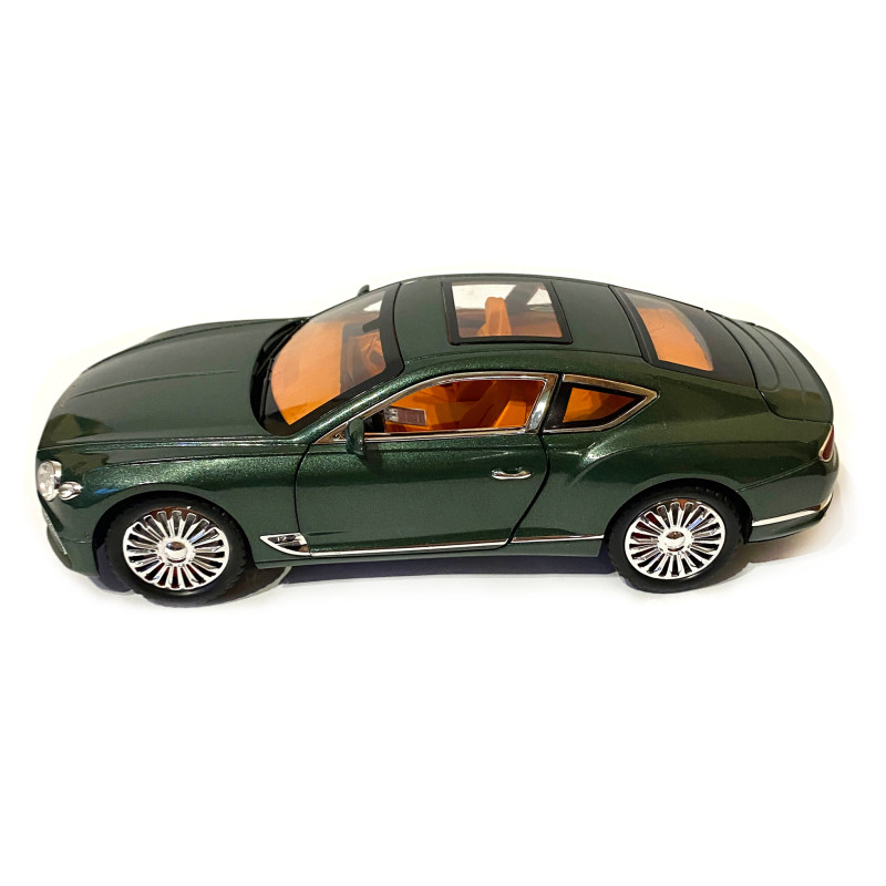 Машинка ігрова Bentley Continental «АвтоЕксперт» Бентлі Контіненталь метал зелений світло звук 21*6*9 см (GT-6370)