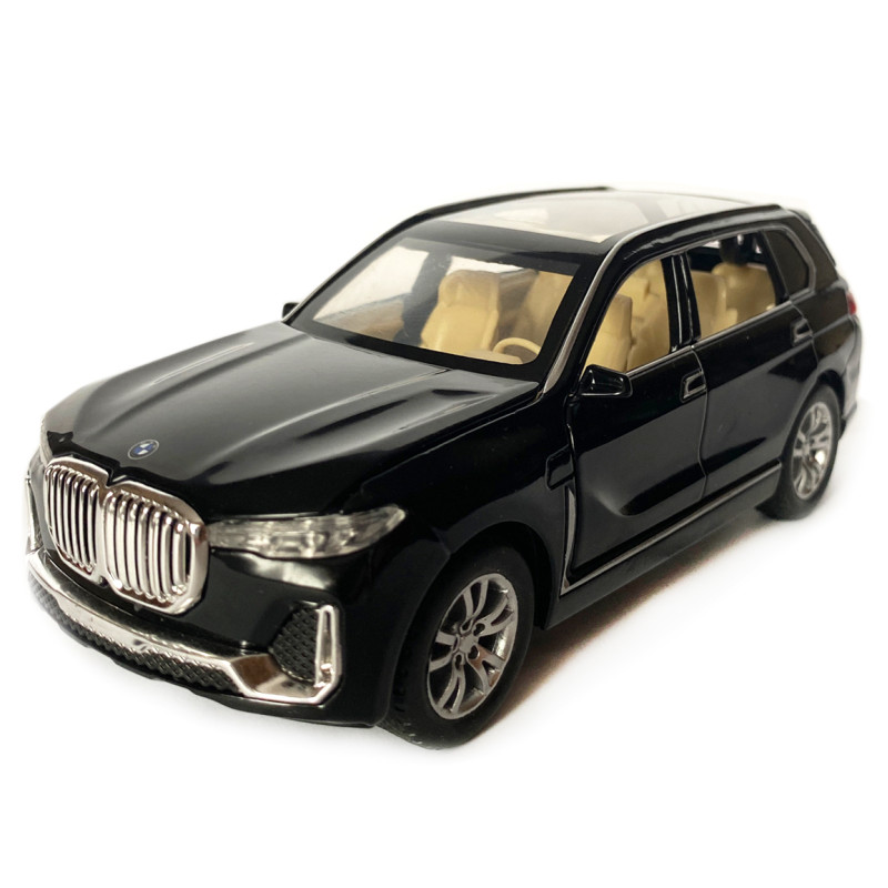 Машинка металева дитяча BMW X7, БМВ,чорна, 1:32, Автоексперт, звук,світло,інерція, відкр двері,багажник,капот, 16*6*5 (GT-01120)