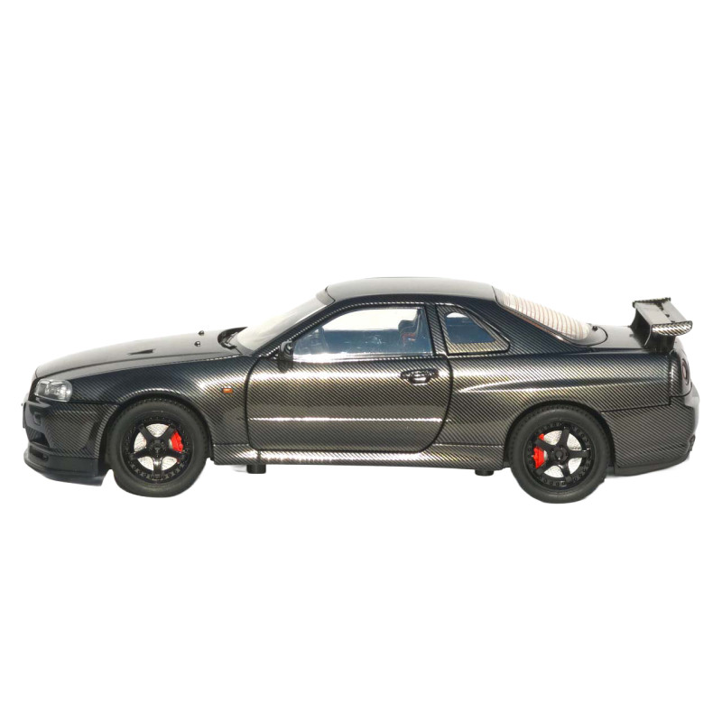 Машинка метал Nissan Skyline GT-R АвтоЕксперт карбон 1:24 звук світло інерція 21*8*6,5 см (G8317-48)