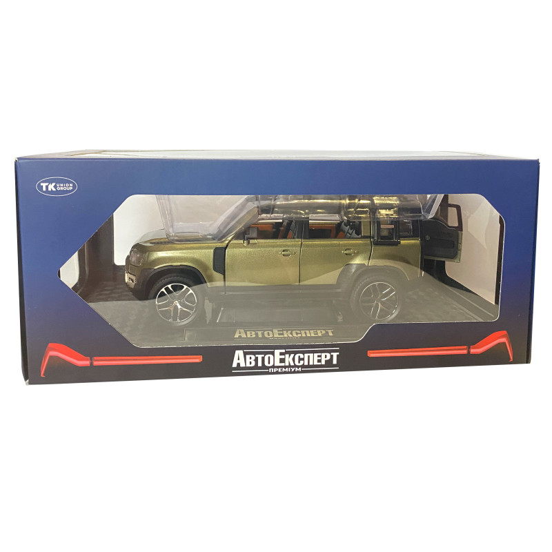 Машинка металева Land Rover Defender AutoExpert зелена, 1:24, Автоексперт, звук,світло,інерція, відкр двері,багажник,капот (GT-1008/0716)