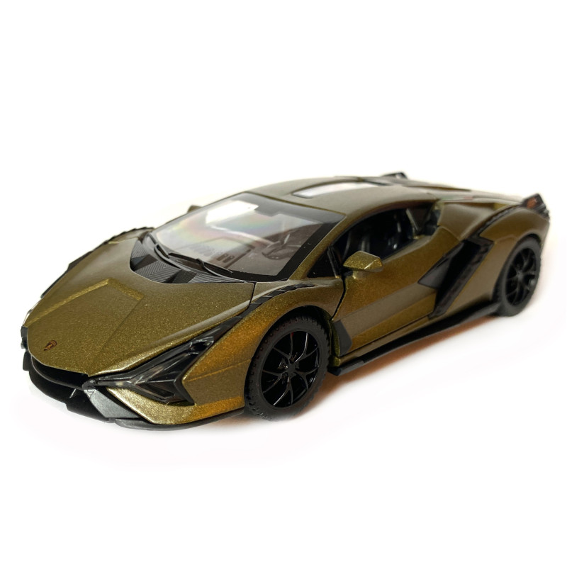 Іграшкова машинка металева Lamborghini Sian, Ламборгіні сіан, зелений, звук, світло, інерція, відкр двері, багажник, капот, Автоексперт, 1:32,15,5*7*5см (ТК-10517)