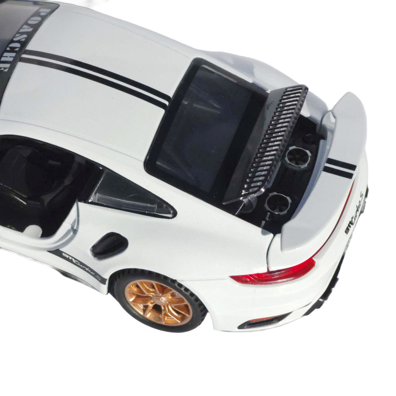 Машинка металева Porsche 911 Turbo S АвтоЕксперт біла звук світло інерція 15*6*4 см (LF-39078)
