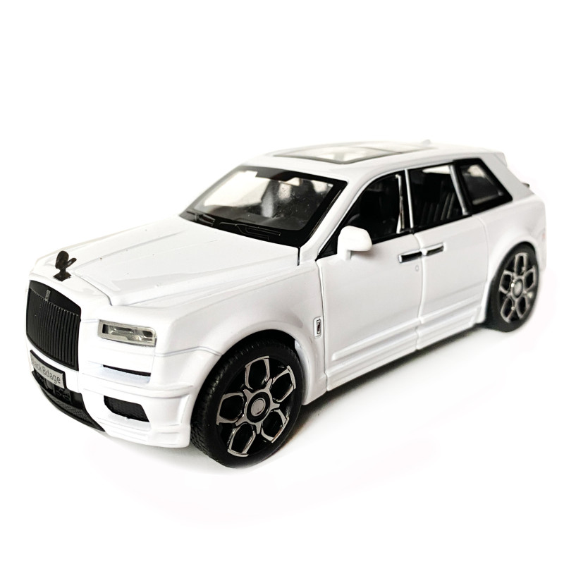 Іграшкова машинка металева Rolls-Royce Ghost BLACK BADGE, ролс ройс, білий, звук, світло, інерція, откр двері, капот, Автоексперт, 1:32,15*8*5,5см (ТК-11056)