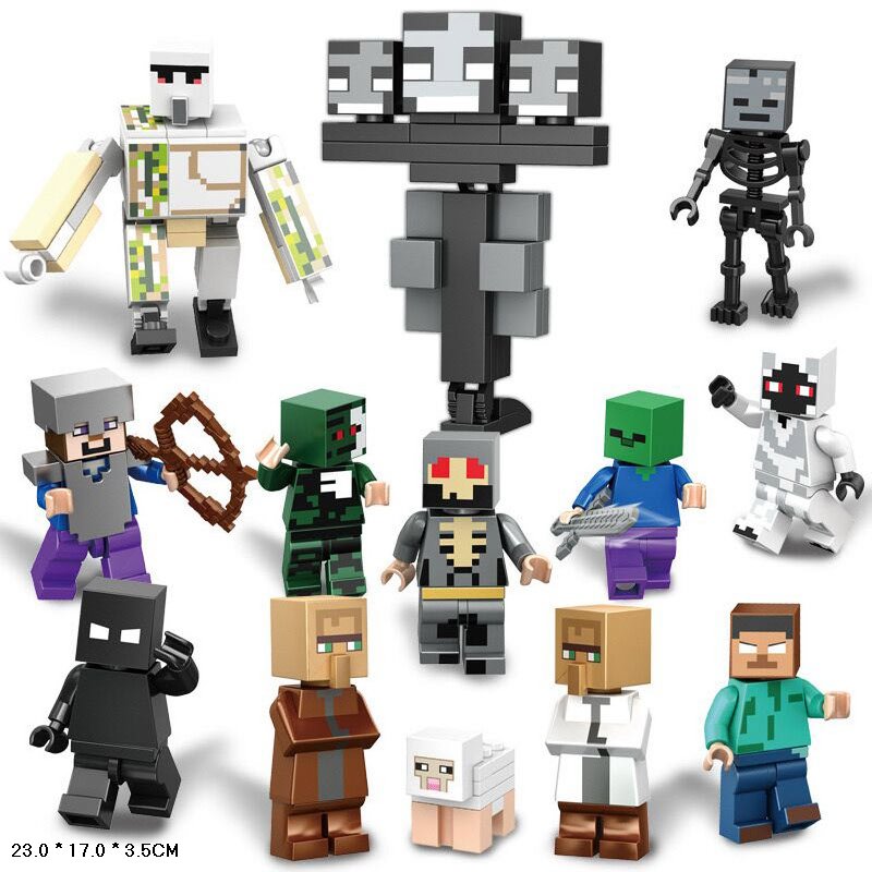 Конструктор Набір фігурок Minecraft Майнкрафт 13 штук 23*17*3,5 см (XL04)