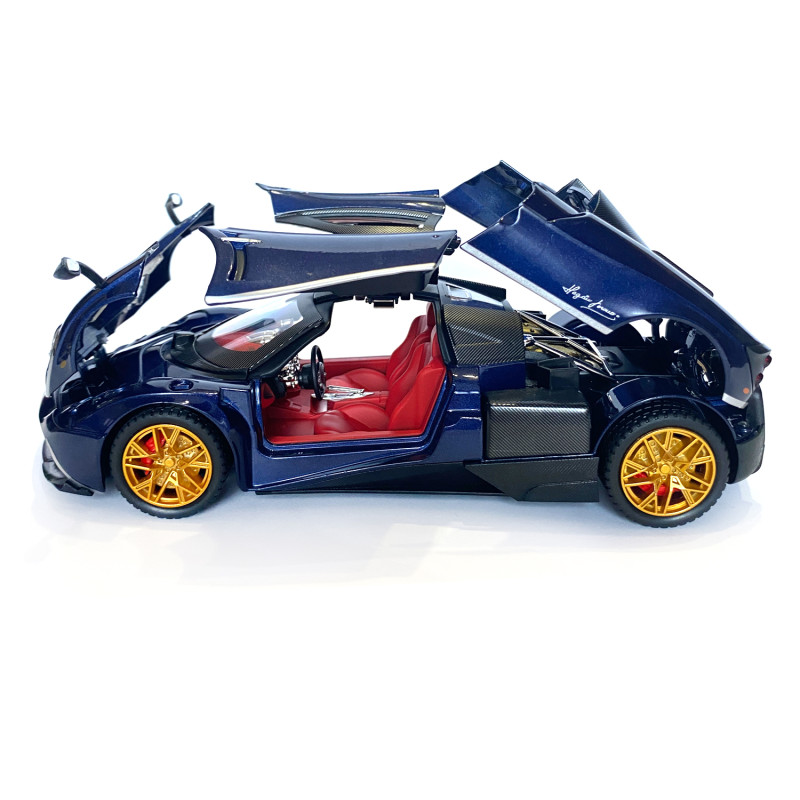 Машинка металева іграшкова Pagani huayra Roadster, Авто Експерт, 1:24, синя, світло, звук, інерція, відкр. двері, 21*5,5*9см. (GT-01557)