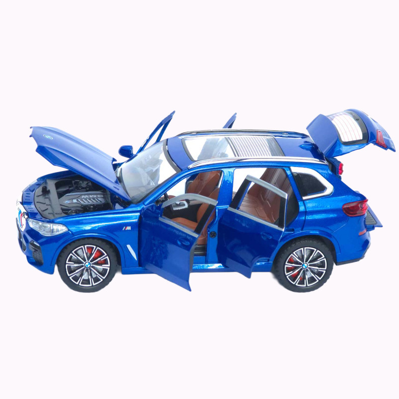 Машинка метал BMW X5 M Sport АвтоСвіт синя 1:24 звук світло інерція 20,5*9,5*7,5 см (AP-2012)