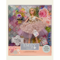 Лялька "Emily" QJ077A/QJ077B з букетом та аксесуарами, в кор.33*28*6см