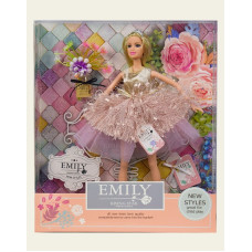 Лялька "Emily" QJ077A/QJ077B з букетом та аксесуарами, в кор.33*28*6см