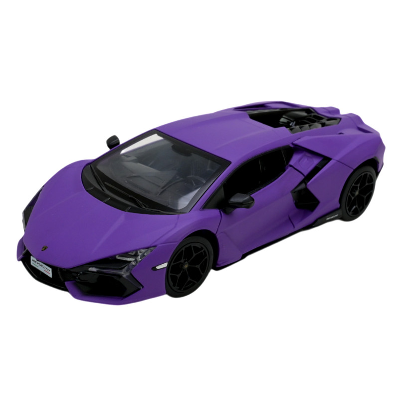 Машинка металлическая Lamborghini Revuelto Автопром фиолетовая 1:24 свет звук откр двери 20*8*5 см (68200A(P))