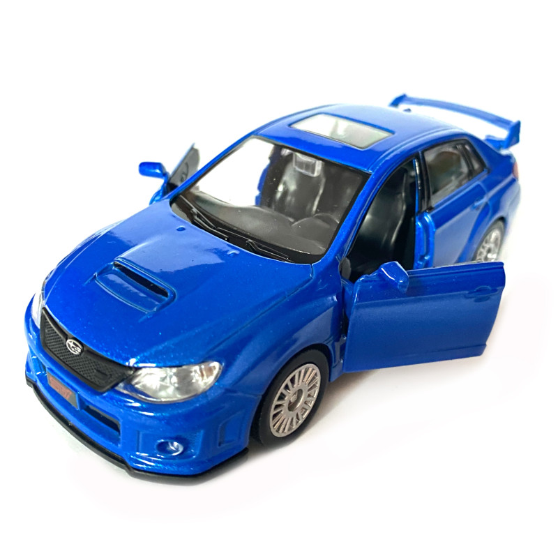 Іграшкова машинка металева Subaru WRX STI, субару, синій, відкр двері, інерція, 5*12*4см (250334U)