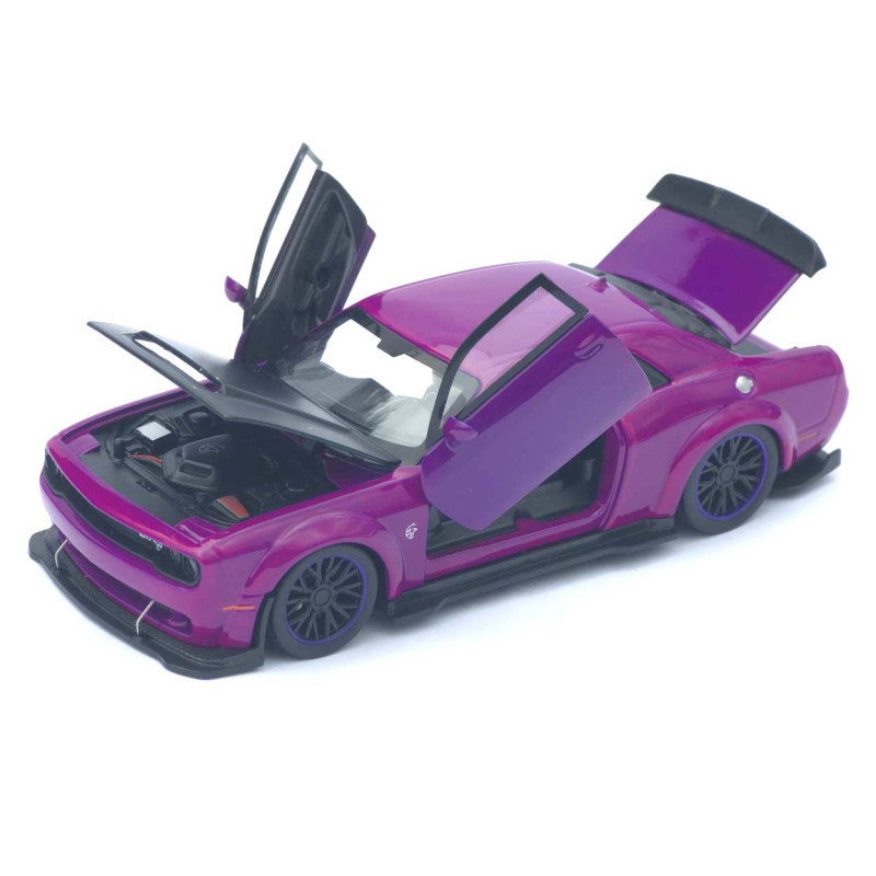 Машинка метал Dodge Challenger SRT Hellcat Redeye фіолетова 1:32 світло звук інерція 15*6,5*4 см (TK-12200)