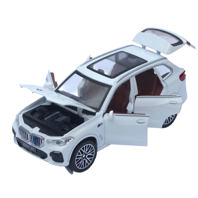 Машинка метал BMW X5 АвтоСвіт біла 1:32 звук світло інерція 16*7,5*6,5 см (AP-1755)