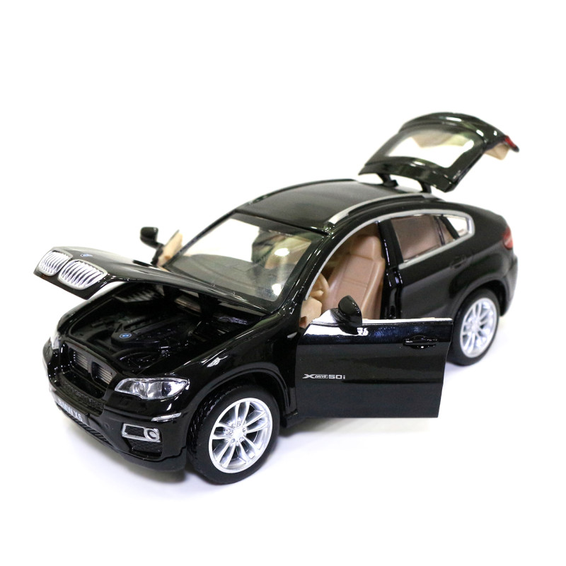 Іграшкова машинка металева BMW X6 Автопром БМВ Х6 джип чорний звук світло 15*6*5 см (68311)