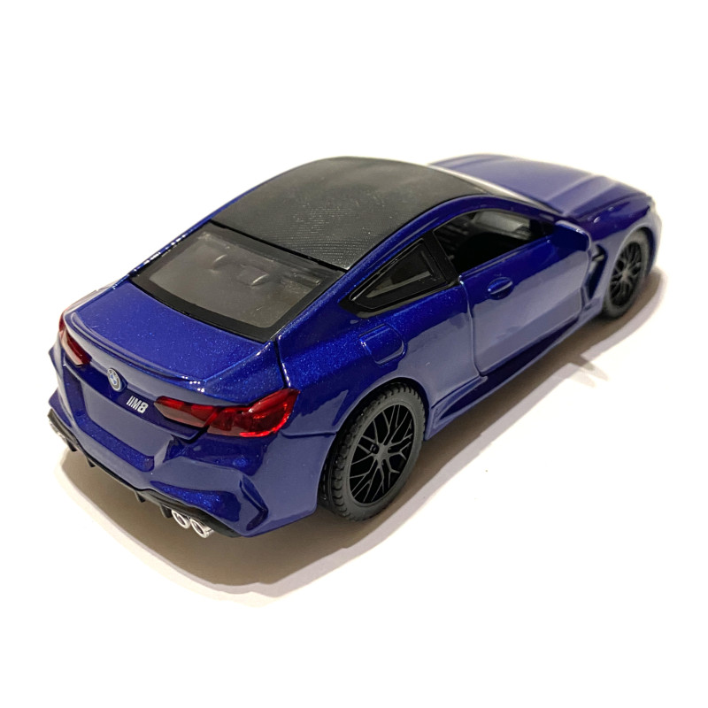 Іграшкова машинка металева BMW M8 Competition Coupe, БМВ, синя, звук, світло, інерція, откр двері, багажник, капот, Автоексперт, 1:32, 14,9*4,9*5,9см (42212)
