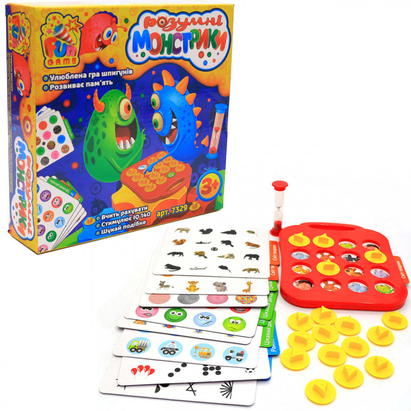 Настільна гра Fun game «Розумні монстрики» 7329