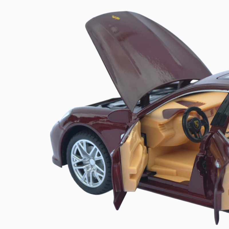 Машинка метал Porsche Panamera АвтоЕксперт бордова 1:24 звук світло інерція 20*7,5*6 см (3120-04)