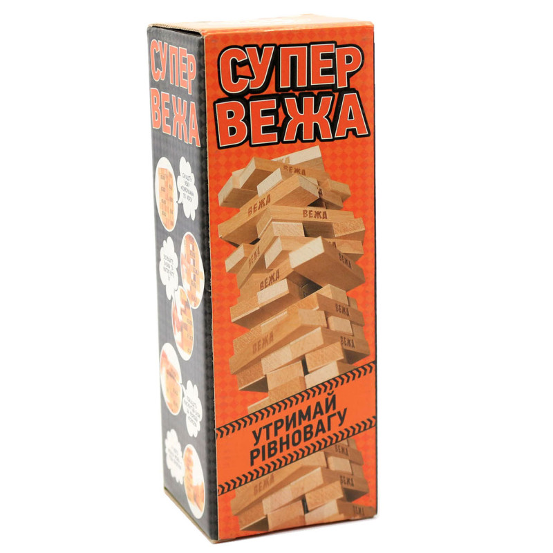 Настільна гра Arial вежа (Вежа) Vega (Vega). Версія гри Дженга 54 деталі (10114)