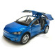 Машина металева Tesla Model 5 Тесла синя 1:22 світло звук відч двері баг капот 21*8*7см (RS-66012)