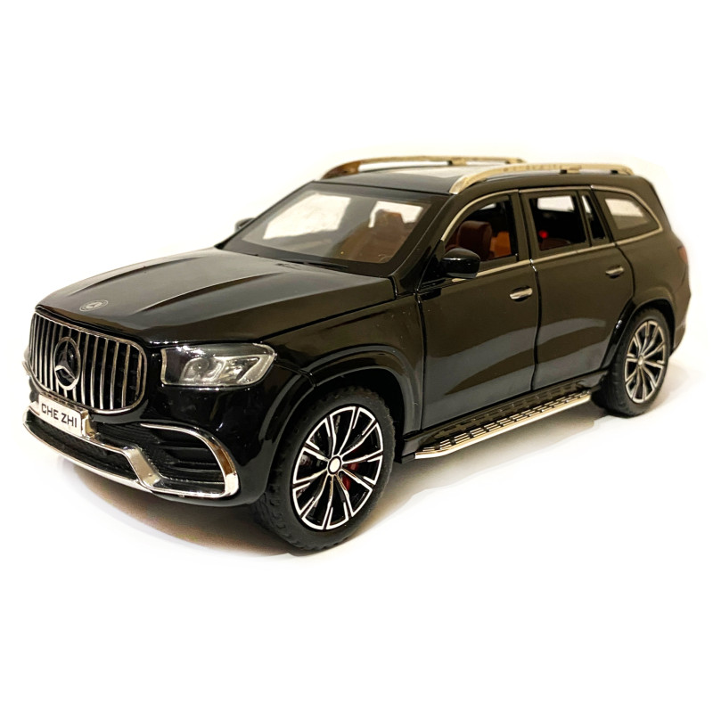 Іграшкова машинка металева Mercedes-Bens GLS63 (Мерседес-Бенц ) «АвтоЕксперт», чорна, батар., світ, звук, відкр.двері, інерція, від 3р., 21*9*9 (GT-1076)