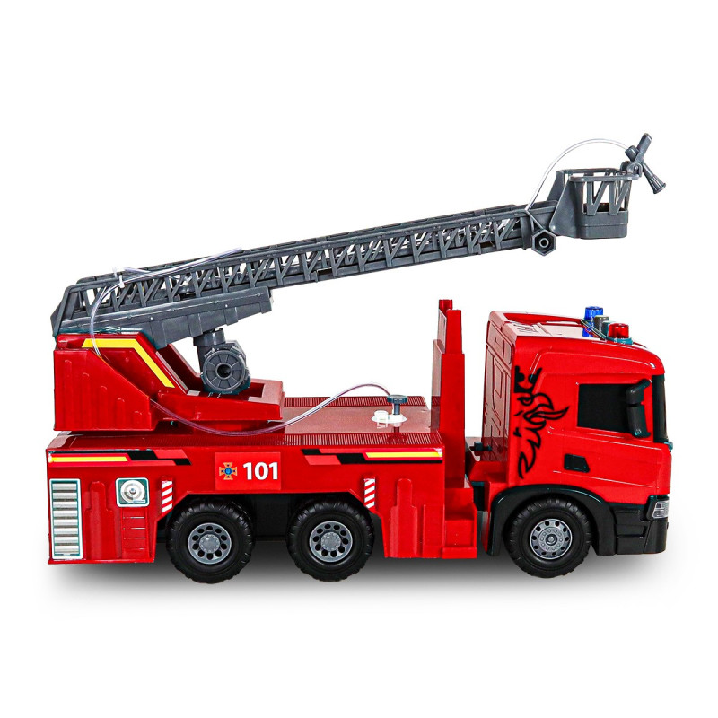 Пожарная машина Scania (свет, звук, функ. воды), Super Big Truck, TechnoDrive, 52х19х27см (5005KS)