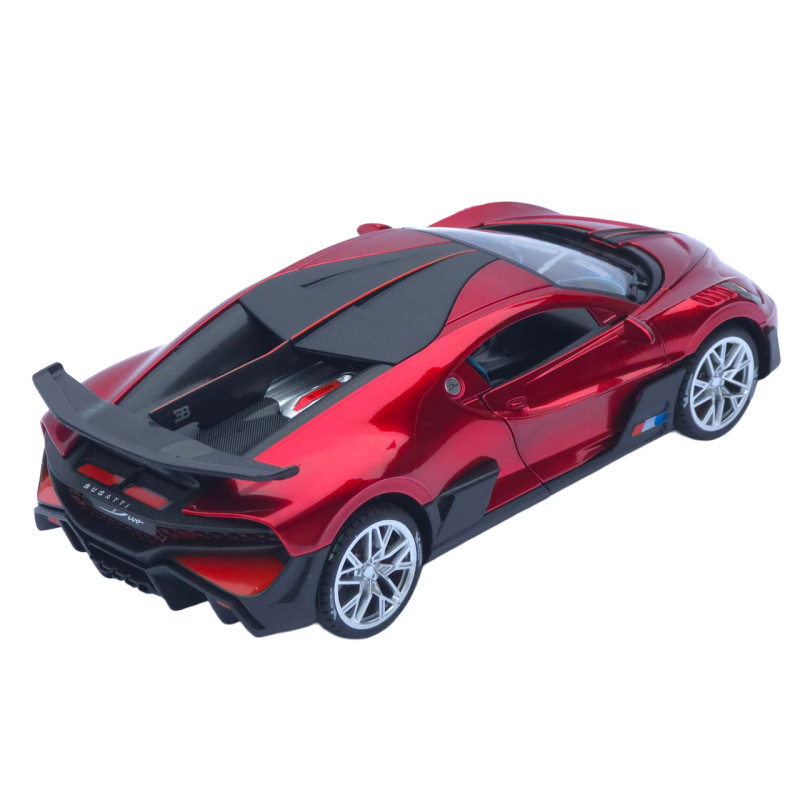Машинка метал Bugatti Divo АвтоСвіт червона 1:22 світло звук інерція 20*10*5,5 см (AP-1978)