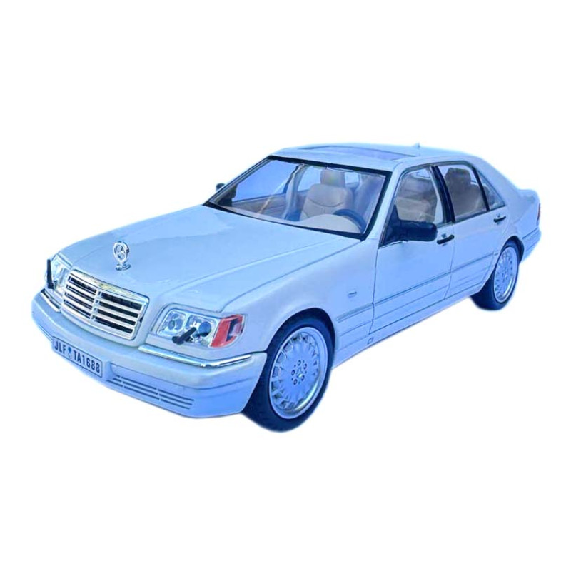 Машинка Mercedes-Benz W140 S біла метал 1:24 звук світло інерція 21*8*6,5см (1130-19)