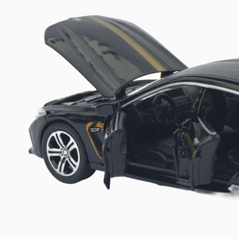 Іграшкова машинка металева BMW Manhart MH8 800 АвтоЕксперт БМВ, чорна, звук, світло, інерція, відкр. двері, капот, багажник, 15*7*5 см (TK-3054)