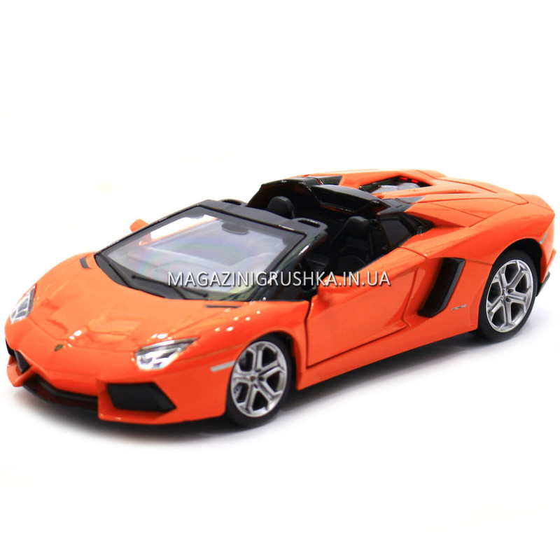 Машинка іграшкова Автопром «Lamborghini avendador roadster», 18 см, світло, звук, помаранчевий (68274A)