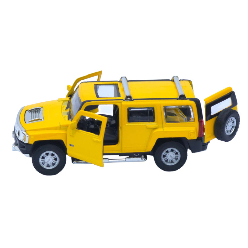 Машина метал Hummer H3 Хамер жовта 1:32 світло звук 14*6*6 см (68321)