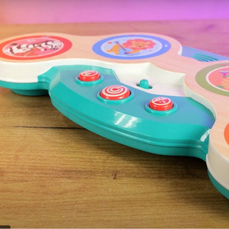 Гра Веселі ритми WToys укр мова сенсорна факти про тварин барабан звуки муз інстр казки пісні 38,5*4*17см (18480)