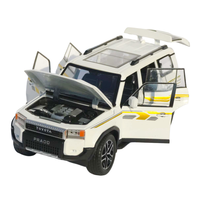 Машинка метал Toyota Land Cruiser Prado АвтоЕксперт біла 1:24 звук світло 21*8*8 см (G7605-44)