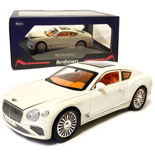 Машинка ігрова Bentley Continental «АвтоЕксперт» Бентлі Контіненталь метал біла світло звук 21*6*9 см (GT-6370)