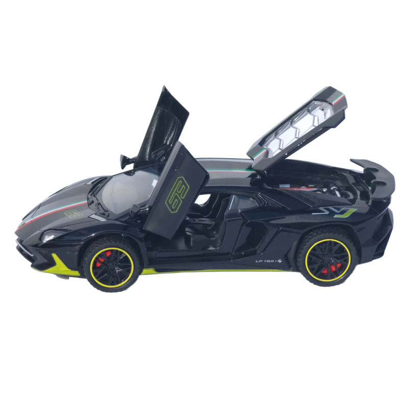 Машинка метал Lamborghini Aventador SVJ АвтоЕксперт чорна 1:32 звук світло 14*6*3,5 см (LF-46301)