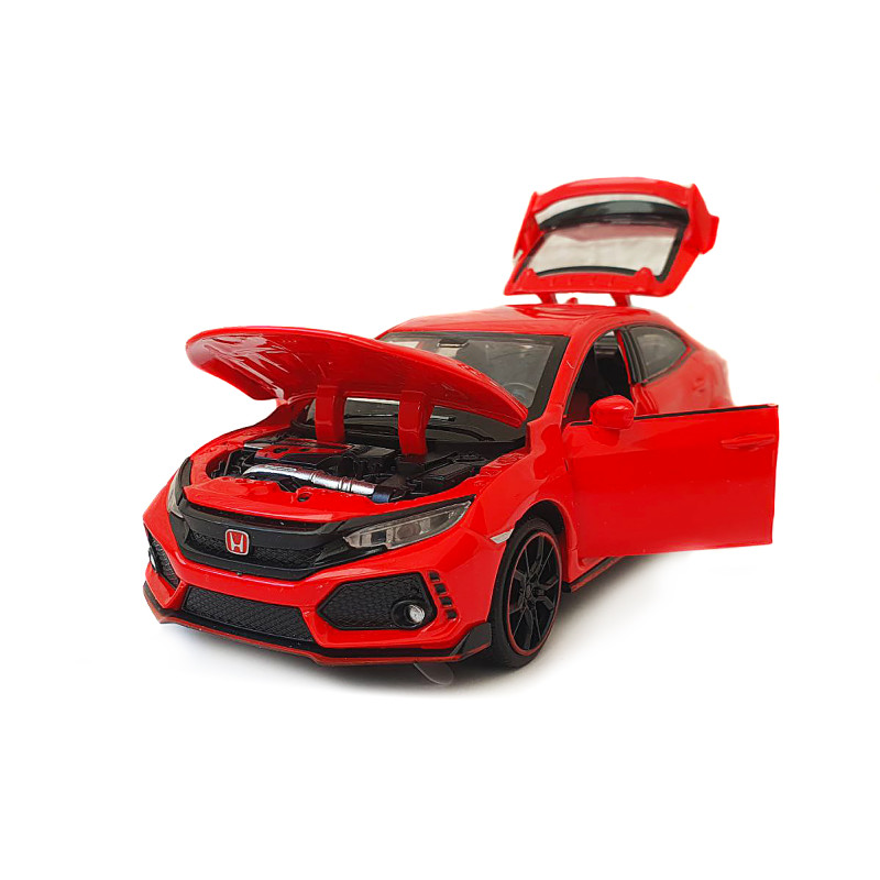 Іграшкова машинка металева Honda Civic «АвтоЕксперт» Хонда Сівік червоний звук світло 17*4*7 см (85358)