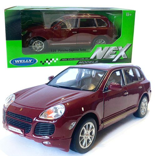 Іграшкова машинка металева WELLY 1:24 PORSCHE CAYENNE TURBO, червоний, 20*8*7 см (22431W)