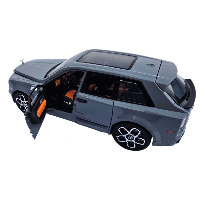 Машинка металева Rolls-Royce Cullinan 1:24 ролс ройс сірий світло звук 22*9*7,5см (RS-81720)