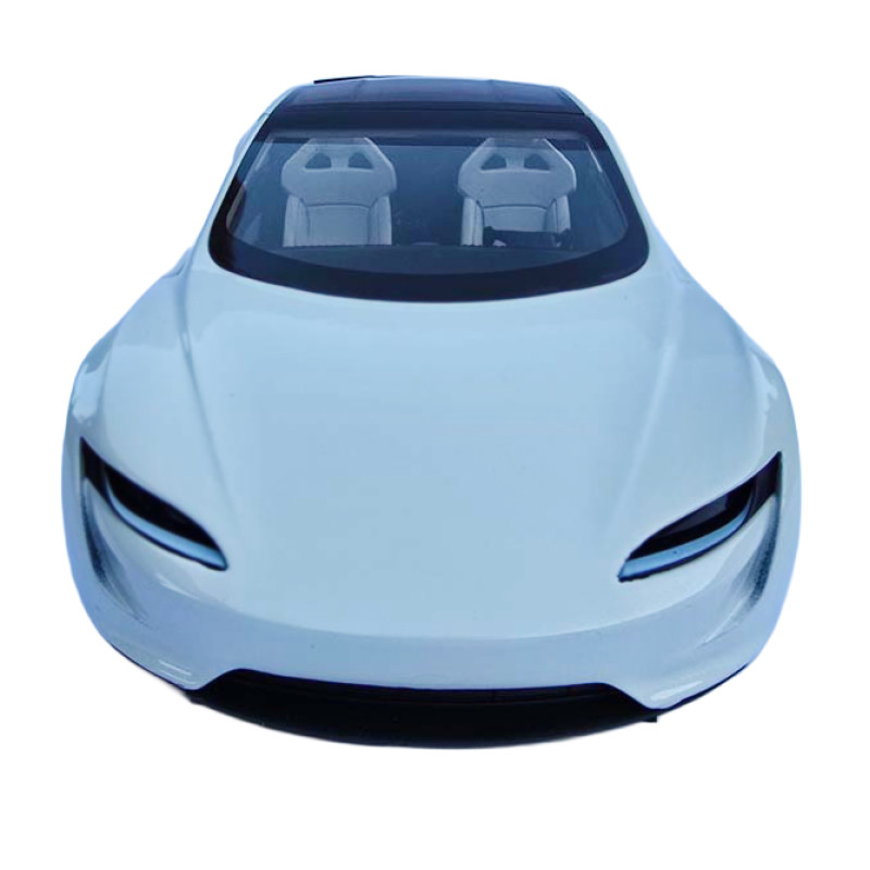 Машинка матал Tesla Roadster Тесла біла електро зарядка 1:24 звук світло 17*6,5*4,5см (RS-03612)
